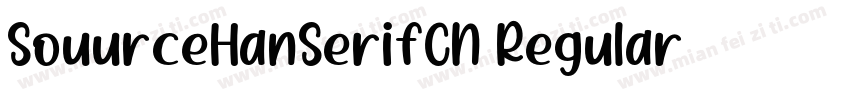 SouurceHanSerifCN Regular字体转换